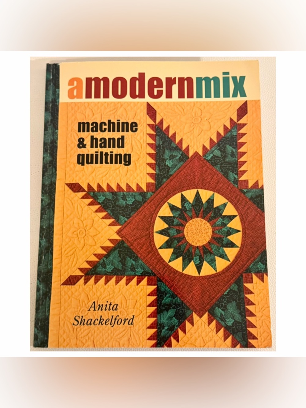 Anita Shackelford A Modern Mix Machine & Hand Quilting AQS Craft Book Fiber Arts
